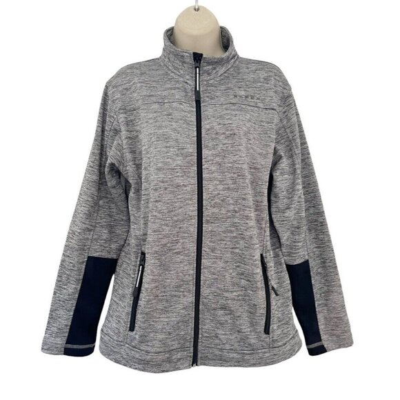 Roper Women's Sz XL Gray Space Dye Polyester Fleece-Lined Full Zip Jacket - Picture 1 of 9
